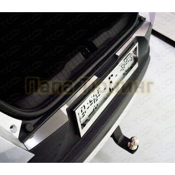 Накладки на задний бампер (лист шлифованный) 2 шт ТСС для Renault Arkana 2019- Накладки на задний бампер (лист шлифованный) 2 шт ТСС для Renault Arkana 2019-