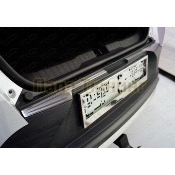 Накладки на залний бампер (лист шлифованный с полосой) 2 шт ТСС для Renault Arkana 2019- Накладки на залний бампер (лист шлифованный с полосой) 2 шт ТСС для Renault Arkana 2019-