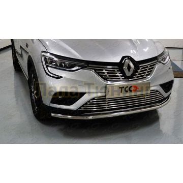 Решетка радиатора нижняя 12 мм ТСС для Renault Arkana 2019- Решетка радиатора нижняя 12 мм ТСС для Renault Arkana 2019-
