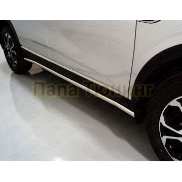 Пороги труба 42,4 мм ТСС для Renault Arkana 2019-