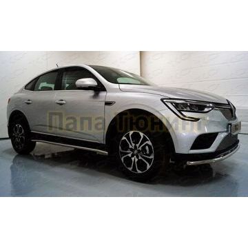 Пороги труба 42,4 мм ТСС для Renault Arkana 2019-