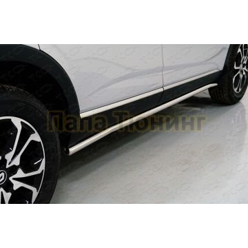 Пороги труба 42,4 мм ТСС для Renault Arkana 2019-