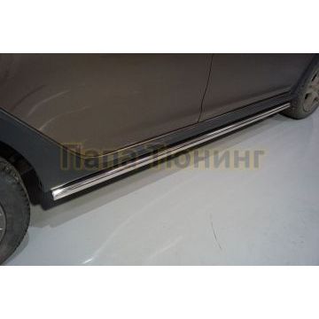Пороги труба 42,4 мм ТСС для Renault Logan Stepway 2018-