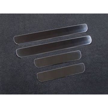 Накладки на пороги (лист зеркальный) 4шт ТСС для Renault Sandero Stepway (5S) 2018-