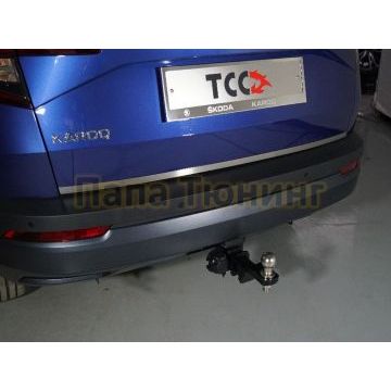 Накладка на заднюю дверь (лист шлифованный) ТСС для Skoda Karoq 2020- Накладка на заднюю дверь (лист шлифованный) ТСС для Skoda Karoq 2020-