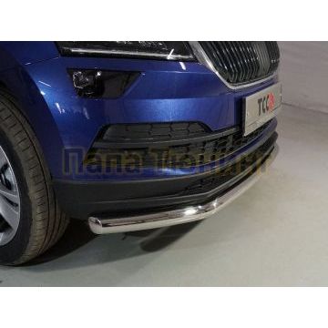 Защита передняя нижняя 60,3 мм  ТСС для Skoda Karoq 2020-