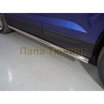 Пороги труба 60,3 мм ТСС для Skoda Karoq 2020-