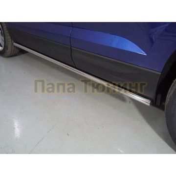 Пороги труба 42,4 мм ТСС для Skoda Karoq 2020-