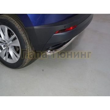 Защита задняя 60,3 мм ТСС для Skoda Karoq 2020-