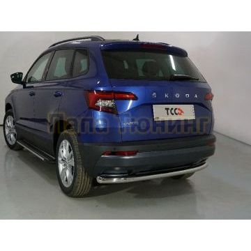 Защита задняя 60,3 мм ТСС для Skoda Karoq 2020-