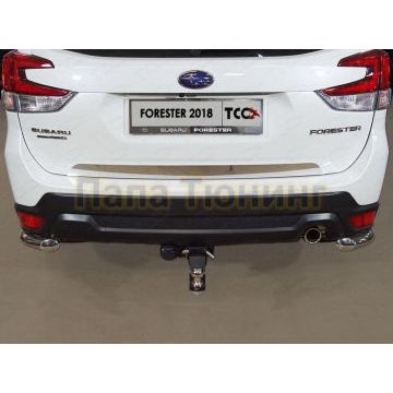 Накладка на заднюю дверь (лист зеркальный) ТСС для Subaru Forester (S5) 2018-