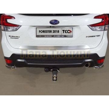 Накладка на заднюю дверь (лист шлифованный) ТСС для Subaru Forester (S5) 2018-