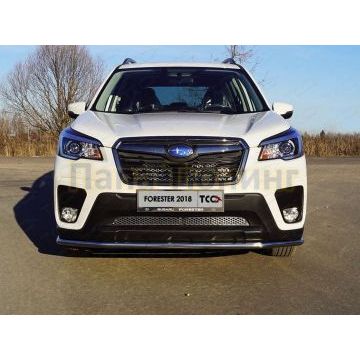 Защита передняя нижняя 42,4 мм ТСС для Subaru Forester (S5) 2018-