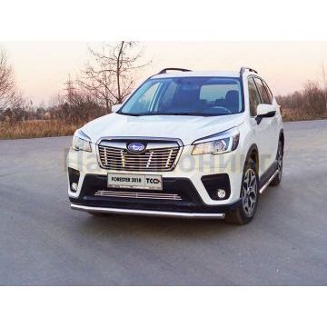 Защита передняя нижняя 60,3 мм ТСС для Subaru Forester (S5) 2018-