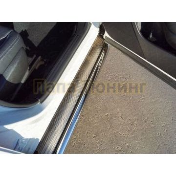 Пороги с площадкой (нерж. лист) 60,3 мм ТСС для Subaru Forester (S5) 2018-