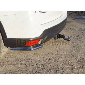 Защита задняя (уголки длинные) 42,4 мм ТСС для Subaru Forester (S5) 2018-