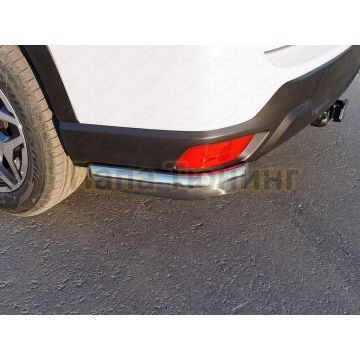 Защита задняя (уголки овальные длинные) 75х42 мм ТСС для Subaru Forester (S5) 2018- Защита задняя (уголки овальные длинные) 75х42 мм ТСС для Subaru Forester (S5) 2018-