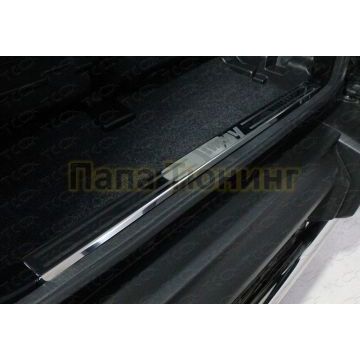 Накладка в проем задней двери (лист зеркальный надпись JIMNY)  ТСС для Suzuki Jimny 2019-