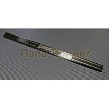 Накладка в проем задней двери (лист шлифованный надпись JIMNY) ТСС для Suzuki Jimny 2019- Накладка в проем задней двери (лист шлифованный надпись JIMNY) ТСС для Suzuki Jimny 2019-