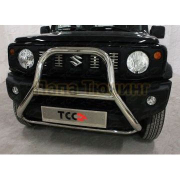 Защита передняя (кенгурин высокий) 60,3/75 мм ТСС для Suzuki Jimny 2019- Защита передняя (кенгурин высокий) 60,3/75 мм ТСС для Suzuki Jimny 2019-