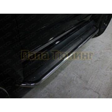 Пороги с площадкой (нерж. лист) 42,4 мм ТСС для Suzuki Jimny 2019- Пороги с площадкой (нерж. лист) 42,4 мм ТСС для Suzuki Jimny 2019-