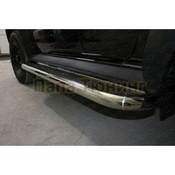 Пороги с площадкой (нерж. лист) 60,3 мм ТСС для Suzuki Jimny 2019-