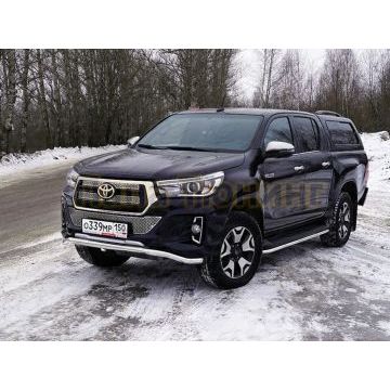 Защита передняя (волна) 60,3 мм  ТСС для Toyota Hilux Exclusive 2018-