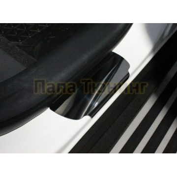 Накладки на пороги (лист зеркальный) 4 шт ТСС для Toyota RAV4 2019-