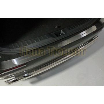 Накладка на задний бампер (лист шлифованный надпись RAV4) ТСС для Toyota RAV4 2019-