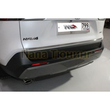 Накладка на заднюю дверь (лист шлифованный) ТСС для Toyota RAV4 2019-