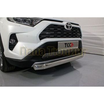 Защита передняя нижняя (овальная) 75х42 мм ТСС для Toyota RAV4 2019- Защита передняя нижняя (овальная) 75х42 мм ТСС для Toyota RAV4 2019-