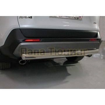 Защита задняя (овальная) 75х42 мм ТСС для Toyota RAV4 2019-