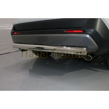 Защита задняя (овальная) 75х42 мм ТСС для Toyota RAV4 2019-