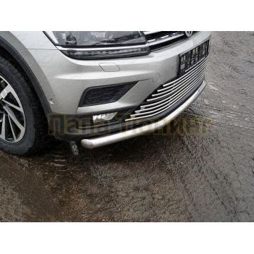 Защита передняя нижняя 60,3 мм  ТСС для Volkswagen Tiguan 2017-