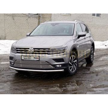 Защита передняя нижняя 60,3 мм  ТСС для Volkswagen Tiguan 2017-