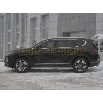 Пороги труба d42 секции (вариант 1) РусСталь для Hyundai Santa fe 2018-