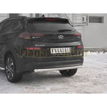Защита заднего бампера d57 дуга РусСталь для Hyundai Tucson 2018-2021