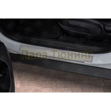 Накладки на пороги RUSSTAL (нерж., зеркало) РусСталь для Hyundai Creta 2016-2021
