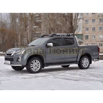 Защита переднего бампера d57 секции РусСталь для Isuzu d-max 2019-