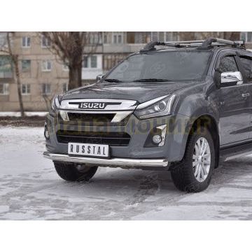 Защита переднего бампера d76 секции РусСталь для Isuzu d-max 2019-