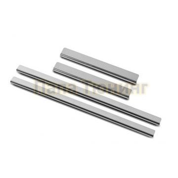 Накладки на пороги RUSSTAL (нерж., зеркало) РусСталь для Isuzu d-max 2016-