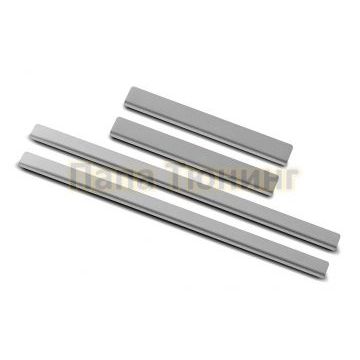 Накладки на пороги RUSSTAL (нерж., шлиф) РусСталь для Isuzu d-max 2016-