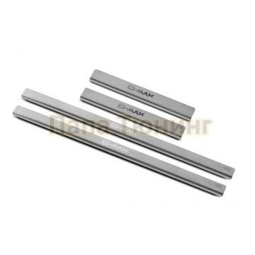 Накладки на пороги RUSSTAL (нерж., шлиф., надпись) РусСталь для Isuzu d-max 2016-