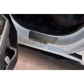 Накладки на пороги RUSSTAL (нерж., зеркало) РусСталь для Kia Optima 2016-