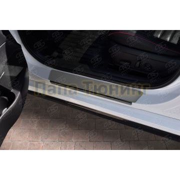 Накладки на пороги RUSSTAL (нерж., зеркало) РусСталь для Kia Optima 2016-