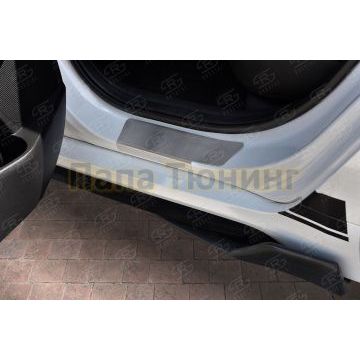 Накладки на пороги RUSSTAL (нерж., шлиф) РусСталь для Kia Optima 2016-