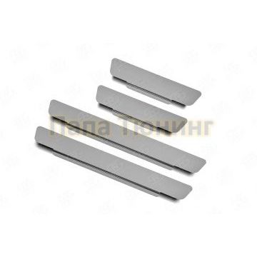 Накладки на пороги RUSSTAL (нерж., зеркало) РусСталь для Kia Seltos 2020-