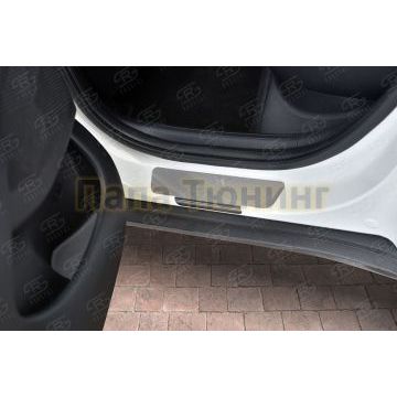 Накладки на пороги RUSSTAL (нерж., зеркало) РусСталь для Kia Seltos 2020-