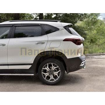 Защита заднего бампера d57 дуга РусСталь для Kia Seltos 2020-
