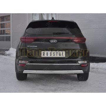 Защита заднего бампера 75х42 дуга РусСталь для Kia Sportage 2018-2021